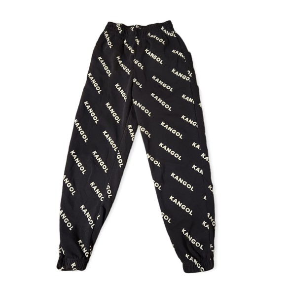 Kangol x H&M Joggers Sweatpants Black White Spell Out High Rise Women's Size XS - Picture 1 of 6